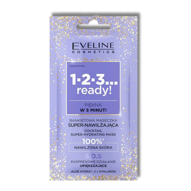 Eveline 1-2-3... Ready! Super Hydraterende Feestmasker Gezicht 8ml