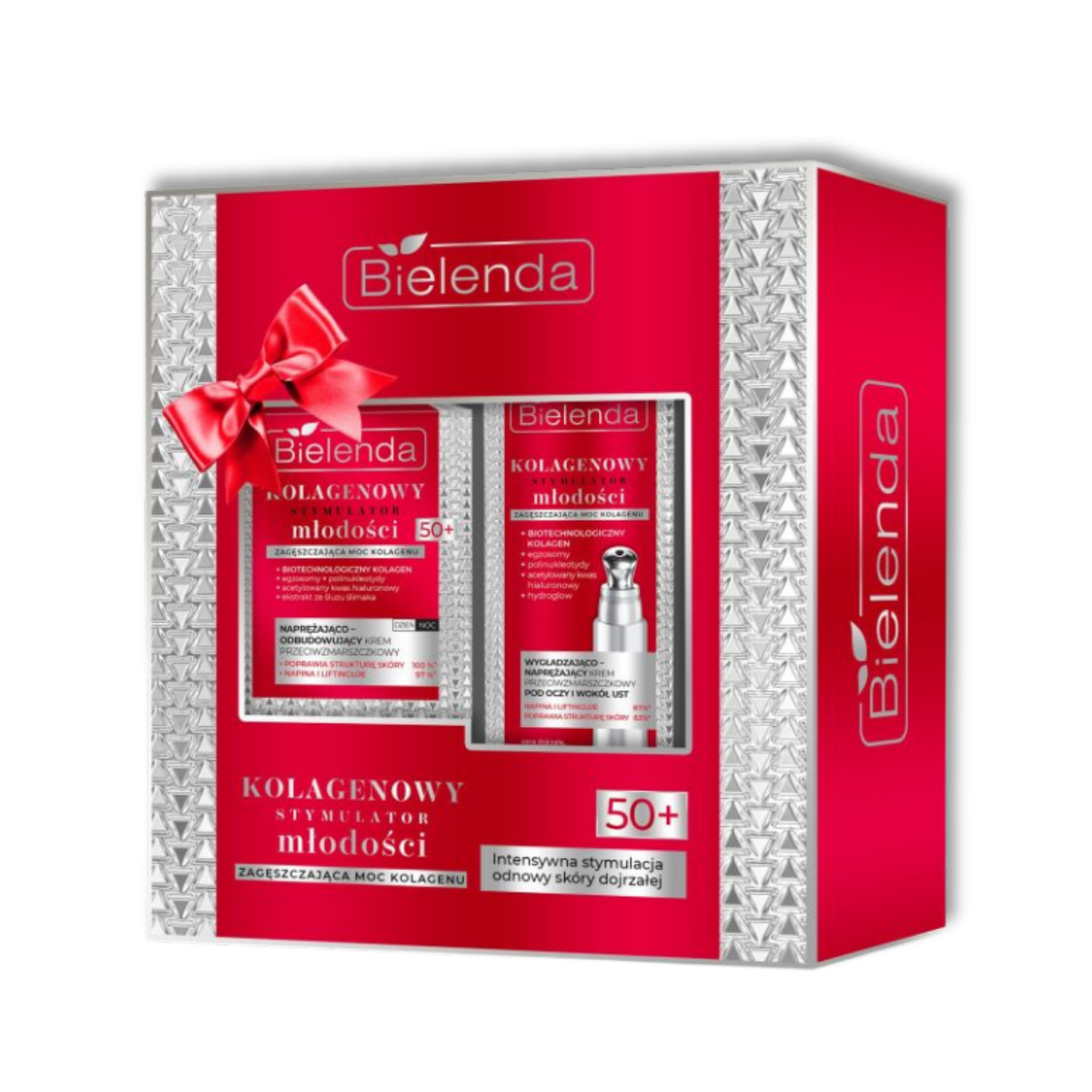 Bielenda Kolageen Jeugdstimulator 50+ Cadeauset Anti-Rimpelcrème 50ml + Oog- & Lippenzone Crème 10ml