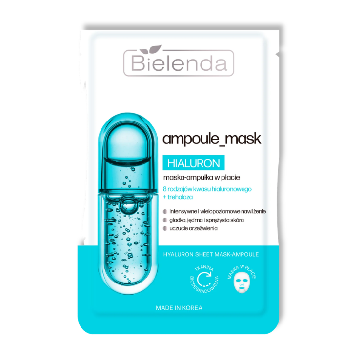 BIELENDA Ampoule Mask Hyaluronzuur Sheet Mask-Ampul 1 st.