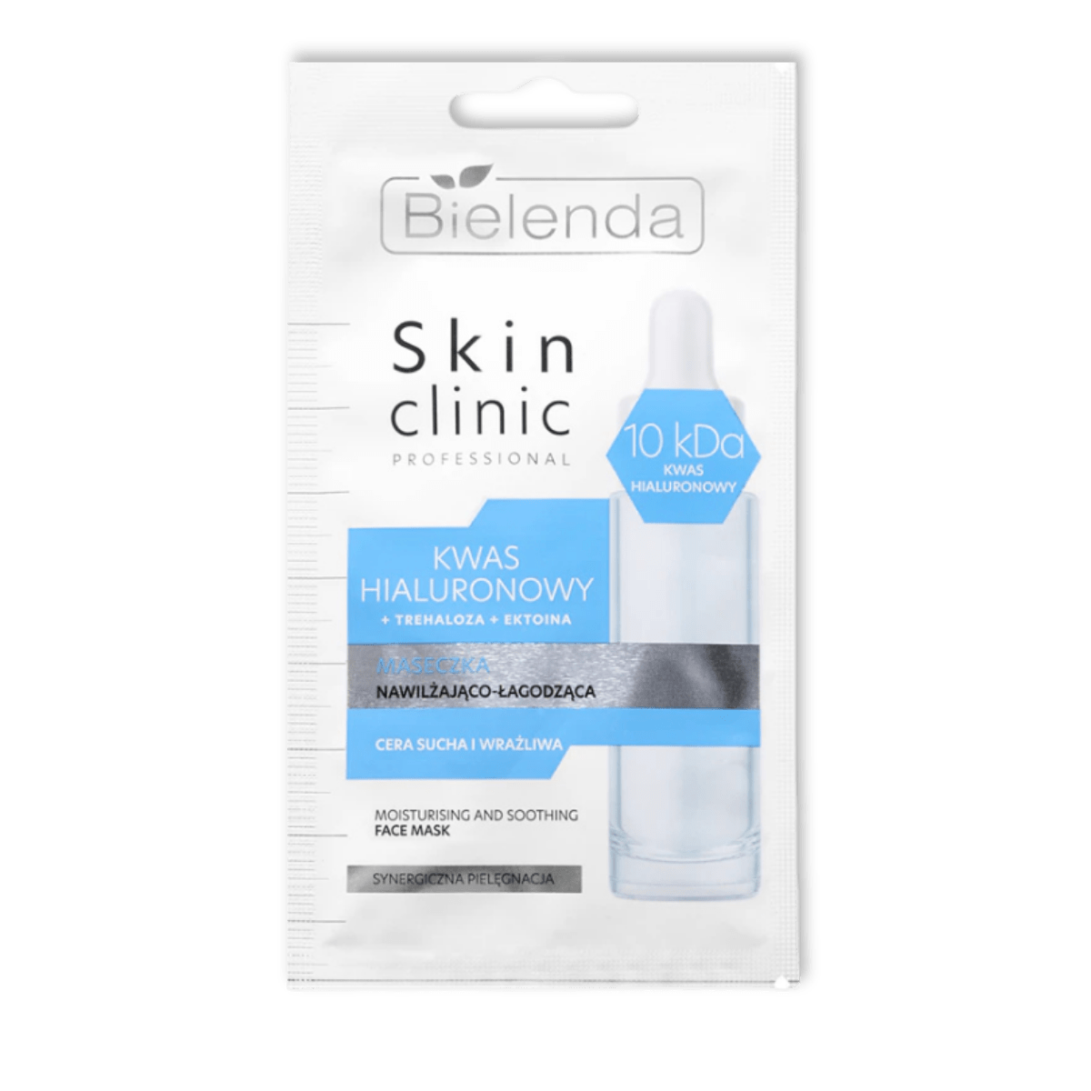 Bielenda Skin Clinic Professional Hyaluronzuur 10kDa Gezichtsmasker Hydraterend & Kalmerend 8g - Milucevi Beauty Store