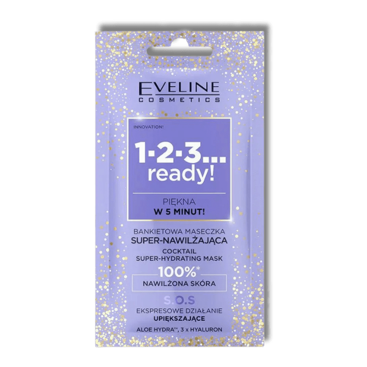 Eveline 1-2-3... Ready! Super Hydraterende Feestmasker Gezicht 8ml - Milucevi Beauty Store