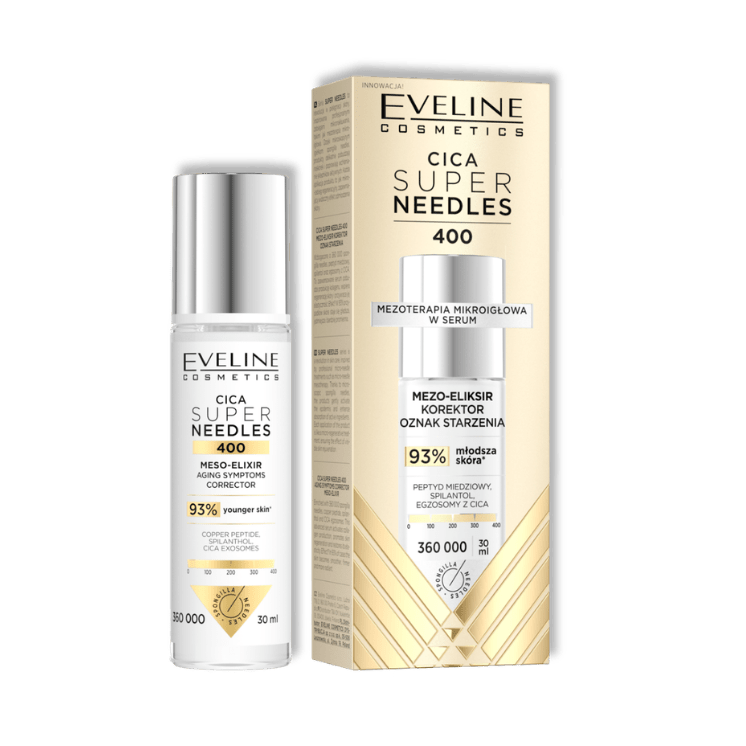 Eveline Cosmetics CICA Super Needles 400 Mezo-Elixir Gezichtscorrector Verouderingstekens 30 ml - Milucevi Beauty Store