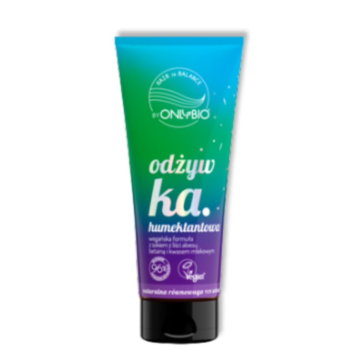 OnlyBio Hair in Balance Odżywka Nawilżająca Aloes, Betaina i Kwas Mlekowy Wegańska 96% Naturalna 200ml
