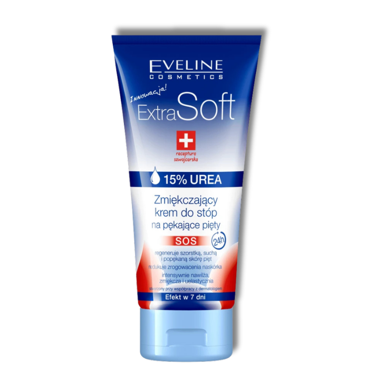 Eveline Extra Soft Verzachtende Voetcrème Gebarsten Hielen 15% Ureum 100ml