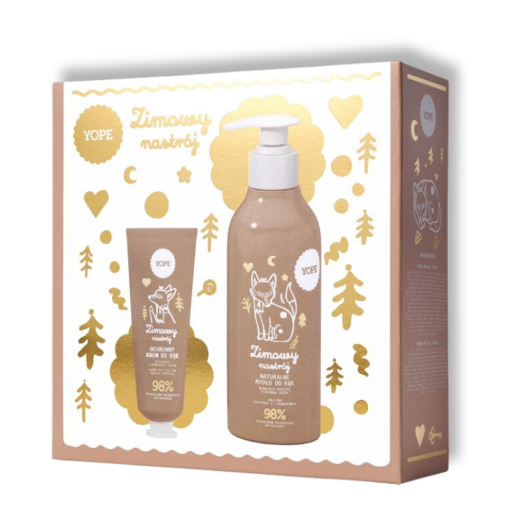 YOPE Wintersfeer Cadeauset Handcrème 50 ml + Handzeep 300 ml