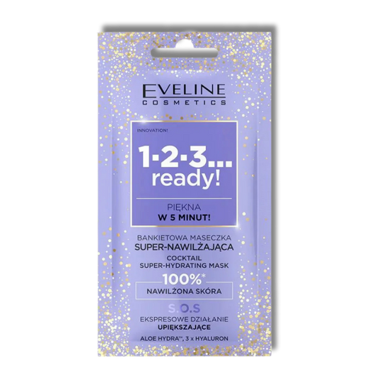 Eveline 1-2-3... Ready! Super Hydraterende Feestmasker Gezicht 8ml