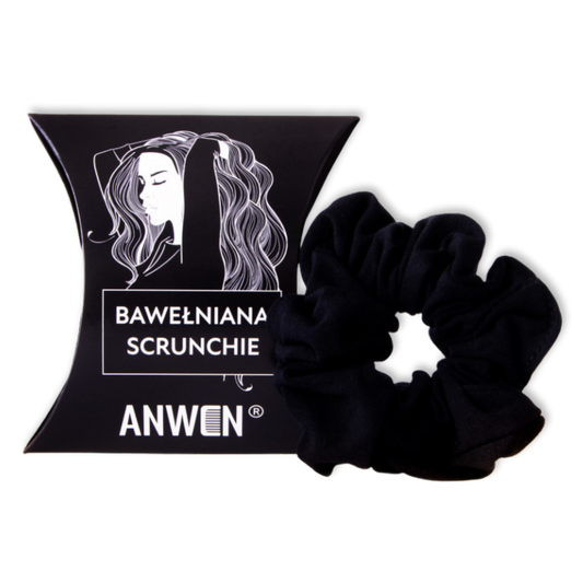 Anwen Katoenen Scrunchie Zwart