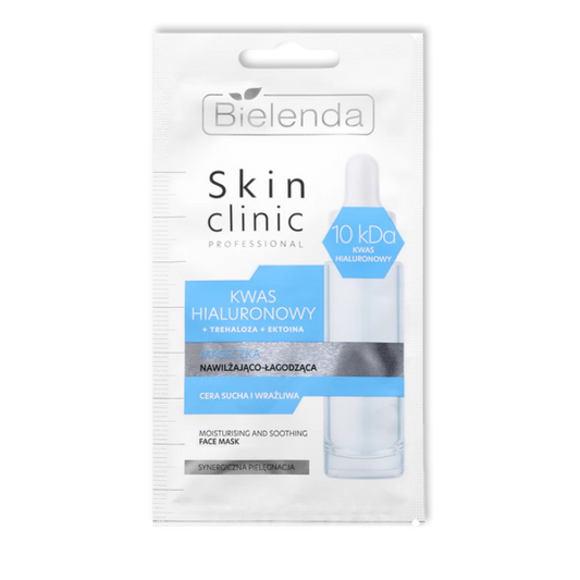 Bielenda Skin Clinic Professional Kwas Hialuronowy 10kDa Maseczka Nawilżająco-Łagodząca do Twarzy 8g
