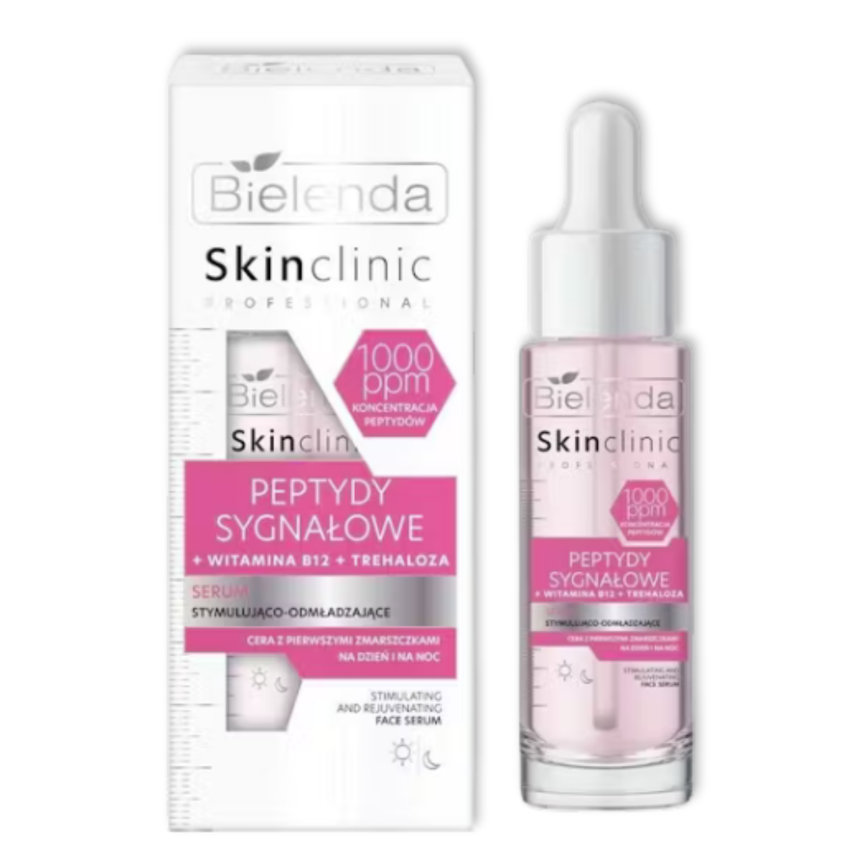 Bielenda Skin Clinic Professional Serum Stymulujące i Odmładzające z Peptydami Sygnałowymi 1000ppm Na Dzień i Noc 30ml