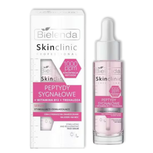 Bielenda Skin Clinic Professional Serum Stymulujące i Odmładzające z Peptydami Sygnałowymi 1000ppm Na Dzień i Noc 30ml
