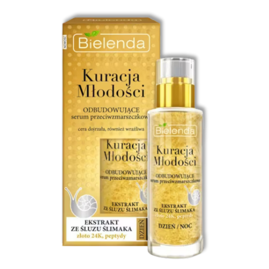 Bielenda Kuracja Młodości Odbudowujące serum przeciwzmarszczkowe na dzień i na noc 30ml