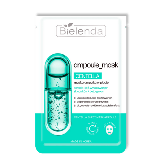 BIELENDA Ampoule Mask Centella Sheet Mask - Ampul 1 st. - Milucevi Beauty Store