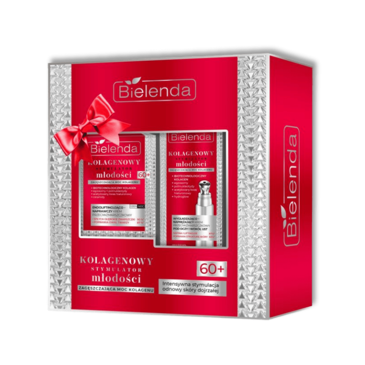 Bielenda Kolageen Jeugdstimulator 60+ Cadeauset Anti-Rimpelcrème + Oog- & Lippenzone Crème - Milucevi Beauty Store