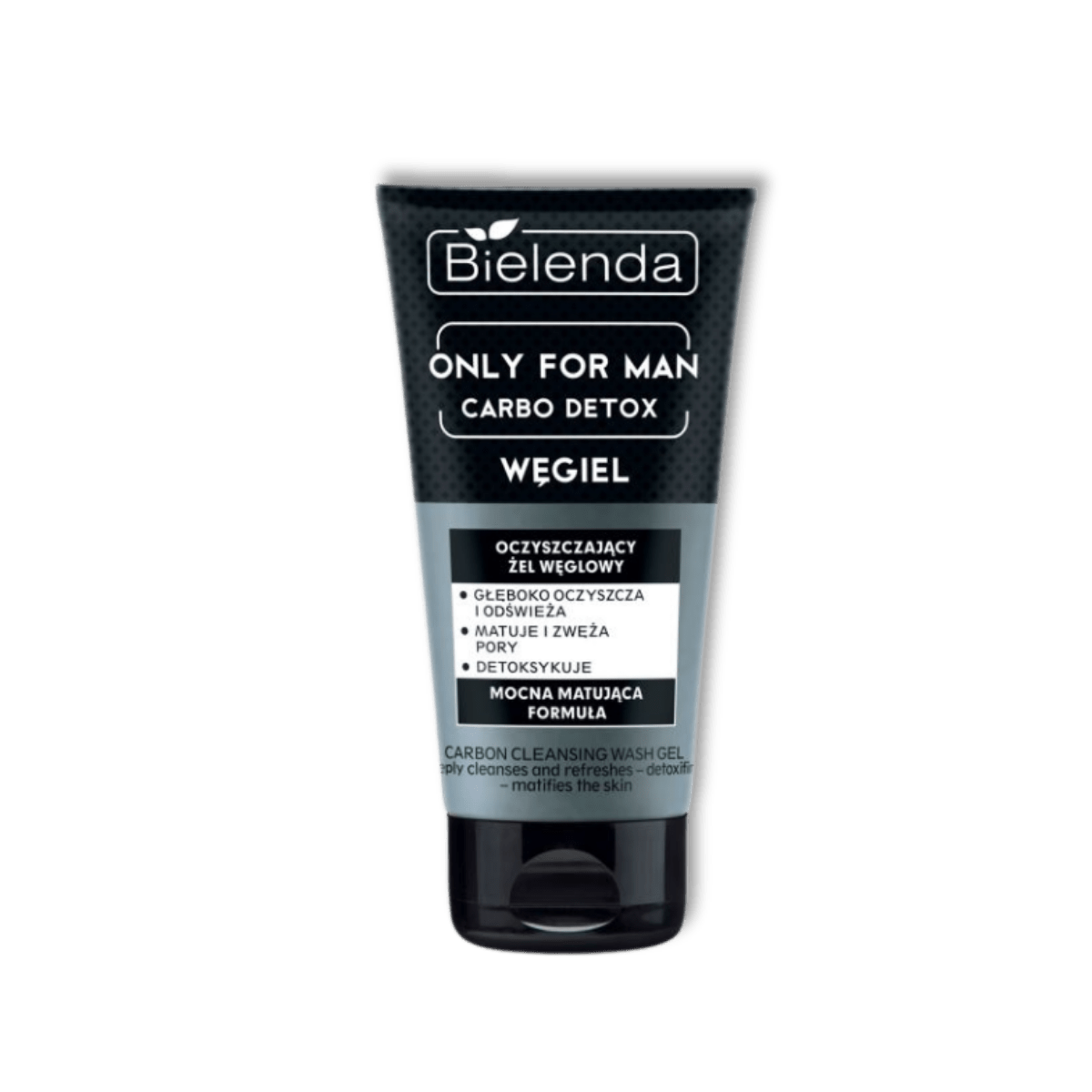 Bielenda Only For Man Carbo Detox Koolstof Reinigingsgel Gezicht 150ml - Milucevi Beauty Store