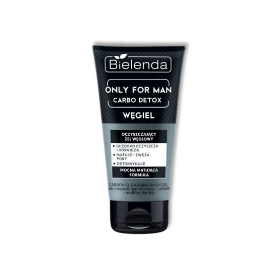 Bielenda Only For Man Carbo Detox Koolstof Reinigingsgel Gezicht 150ml - Milucevi Beauty Store
