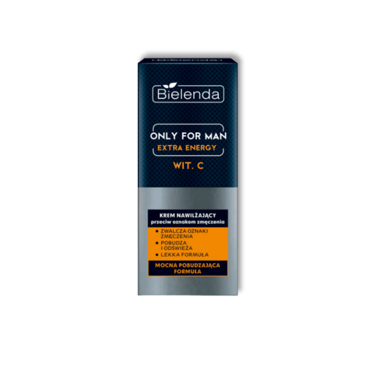 Bielenda Only For Man Extra Energy Vitamine C Hydraterende Crème Tegen Vermoeidheid 50ml - Milucevi Beauty Store