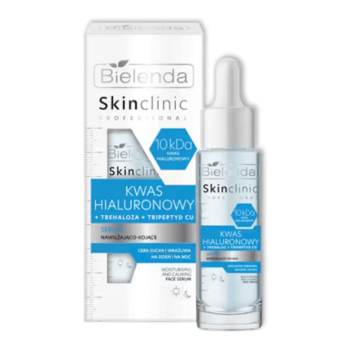 Bielenda Skin Clinic Professional Hyaluronzuur 10kDa Serum Hydraterend & Kalmerend Dag & Nacht 30ml - Milucevi Beauty Store