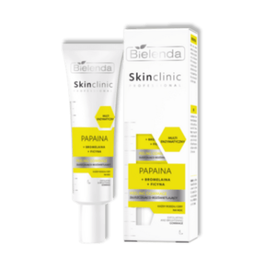 Bielenda Skin Clinic Professional Papaine + Bromelaine + Ficine Gommage Exfolierende & Stralende Nachtpeeling 40g - Milucevi Beauty Store