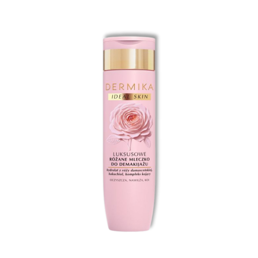 Dermika Ideal Skin Luxe Różane mleczko do demakijażu Oczyszcza, Nawilża i Koi 200ml