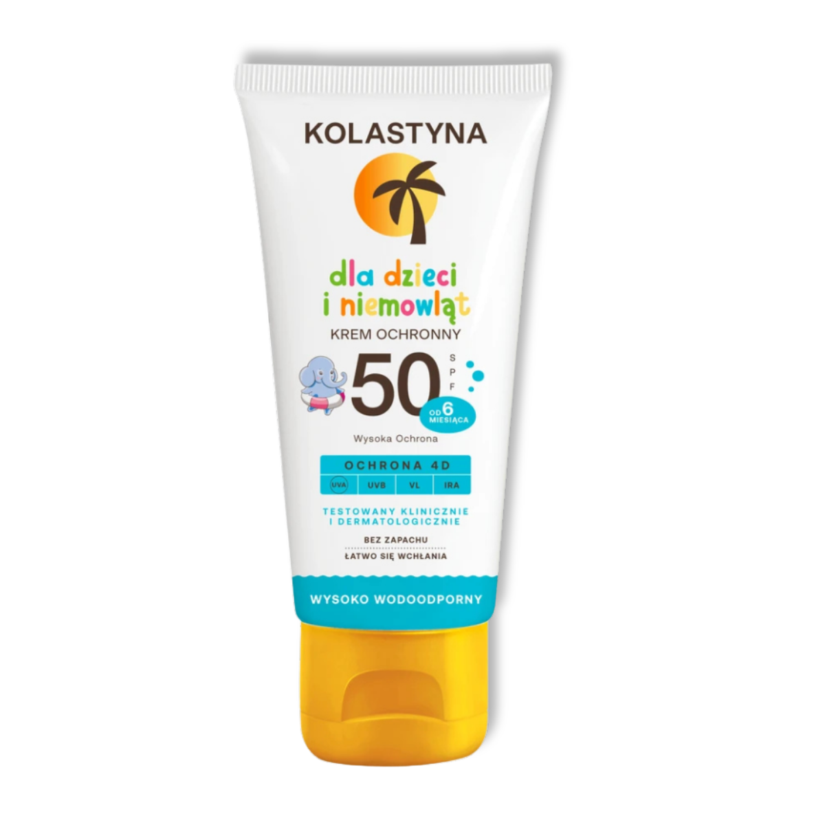 Kolastyna SPF50+ Emulsja Ochronna Twarz i Ciało Dzieci i Niemowlęta Skóra Wrażliwa Ochrona 4D 50ml