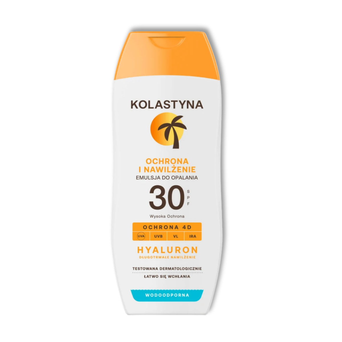Kolastyna Ochrona i Nawilżenie Emulsja do Opalania SPF30 4D Ochrona Kwas Hialuronowy 200ml