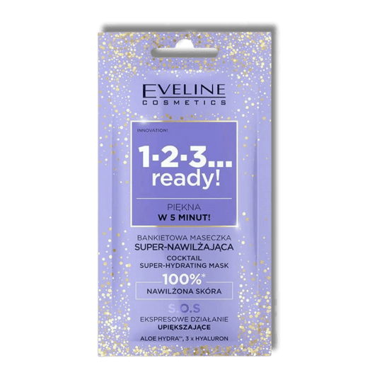 Eveline 1-2-3... Ready! Super Hydraterende Feestmasker Gezicht 8ml - Milucevi Beauty Store