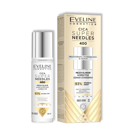 Eveline Cosmetics CICA Super Needles 400 Mezo-Elixir Gezichtscorrector Verouderingstekens 30 ml - Milucevi Beauty Store