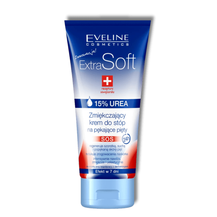 Eveline Extra Soft Verzachtende Voetcrème Gebarsten Hielen 15% Ureum 100ml - Milucevi Beauty Store