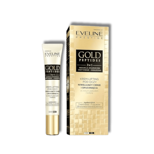 Eveline Gold Peptides Lifting Oogcrème 3in1 Wallen & Donkere Kringen 15ml - Milucevi Beauty Store