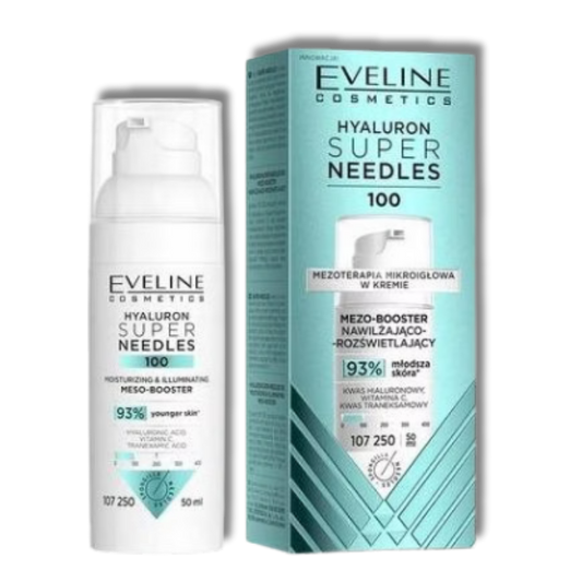 Eveline Hyaluron Super Needles 100 Mezo-Booster Hydratatie & Stralend 50ml
