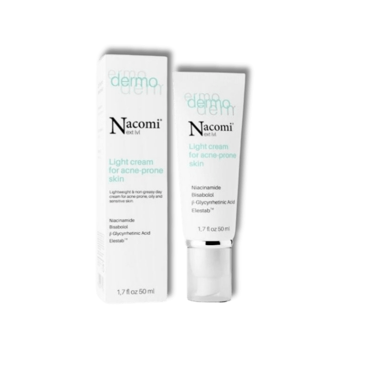 Nacomi Next Level Dermo Lichte Dagcrème voor Acnegevoelige Huid 50 ml - Milucevi Beauty Store