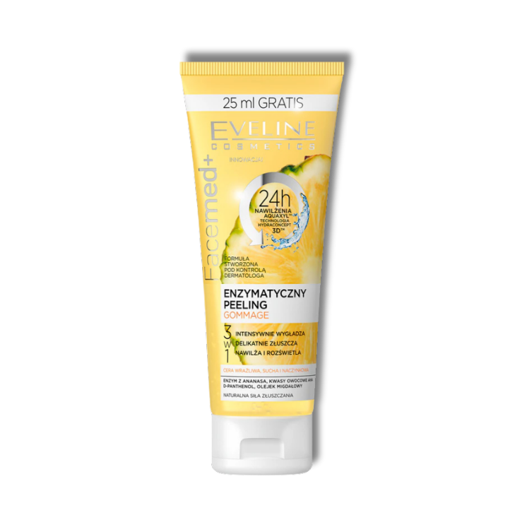 Eveline Facemed+ Enzymatische Gommage Peeling Gevoelige, Droge & Couperose Huid 50ml