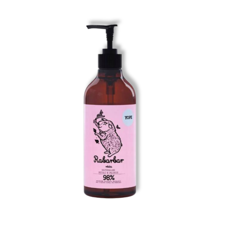 YOPE Natuurlijke Vloeibare Handzeep Rabarber en Roos 500 ml