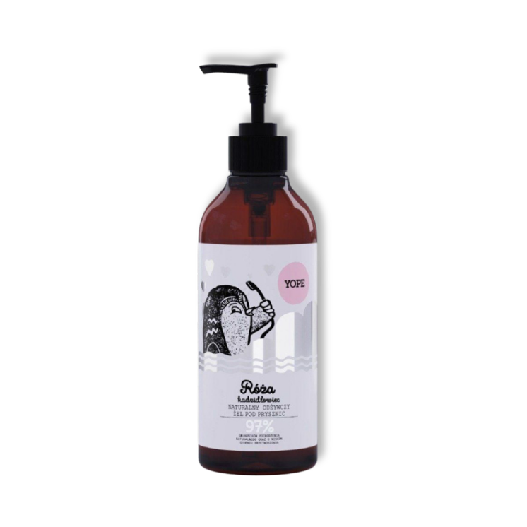 YOPE Natuurlijke Voedende Douchegel Roos & Wierook 400 ml