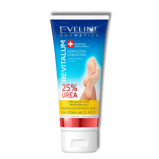 Eveline Revitalum 25% Ureum Crème-Kompres Regenererend 8in1 Gebarsten Hielen 100ml