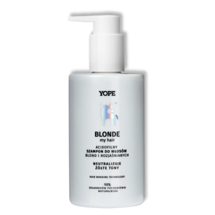 YOPE Blonde My Hair Szampon Acidofilny do Włosów Blond i Rozjaśnianych - Neutralizuje Żółte Tony 300 ml