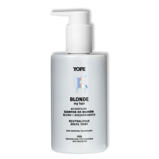 YOPE Blonde My Hair Szampon Acidofilny do Włosów Blond i Rozjaśnianych - Neutralizuje Żółte Tony 300 ml