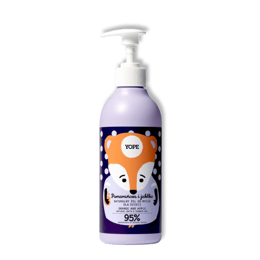 YOPE Natuurlijke Bad & Douchegel voor Kinderen - Sinaasappel en Appel 400 ml - Milucevi Beauty Store