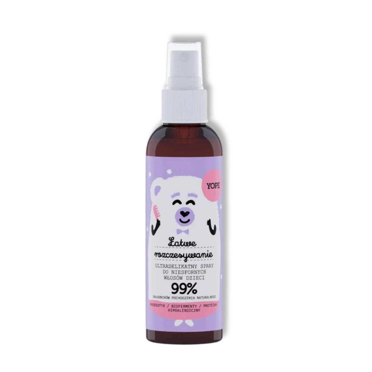 Yope Łatwe Rozczesywanie Wyjątkowo Delikatny Spray Rozplątujący dla Dzieci 99% Naturalny Hipoalergiczny 150ml